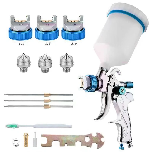 HVLP AUTO PAINT Air Spray Gun Kit Gravity Feed Car Primer 1.4MM2.0MM