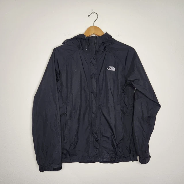 North face Womens Small Black Lightweight Rain Jacket Windbreaker Hyvent 2.5L