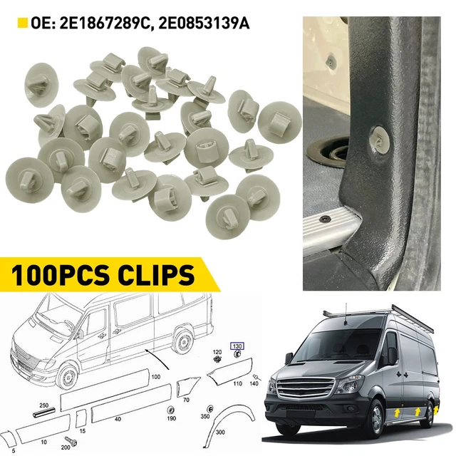 MERCEDES 124 W124 Türformleiste Verkleidung Clips Aussenseite X10