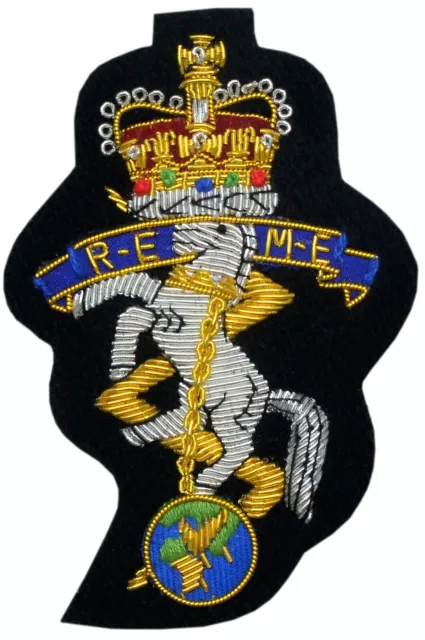 HS REME Royal Electrical & Mechanical Engineers Regimental Blazer Badge Bullion 3