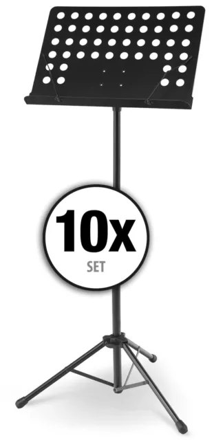 10x Stabiles Notenpult mit Notenklemmen Klammern Notenablage klappbar