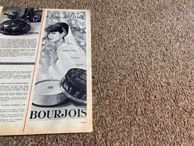 Vbk38 Französische Anzeige Der 1960Er Jahre 11X4 Bourjois Pulver Paris