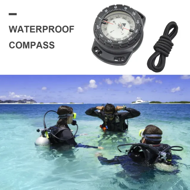 Outdoor Camping Compass, Waterproof, Bright, Underwater Watch (Black) 3