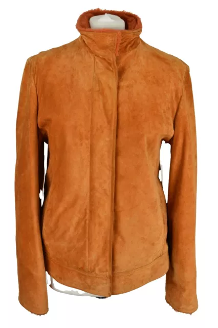 UNITED COLORS OF BENETTON Giacca in Pelle Arancione taglia M Uomo Outerwear Outdoor