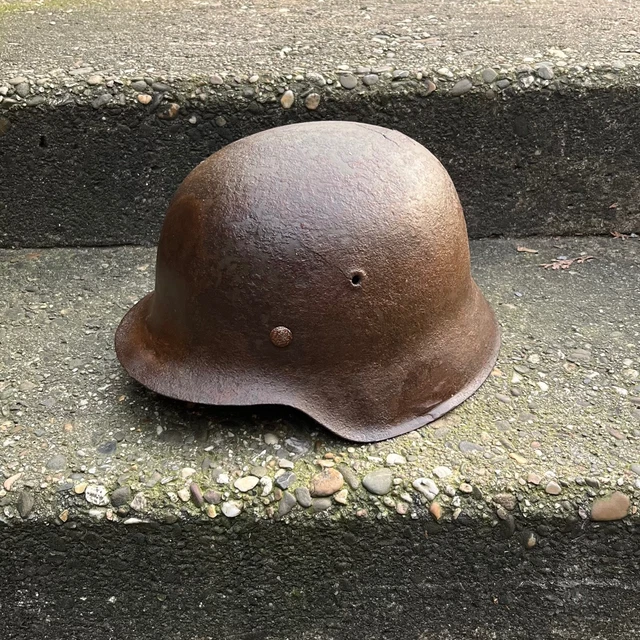 Stahlhelm M42 WK2 Militaria Helm Wehrmacht Deutsch Restlack Original