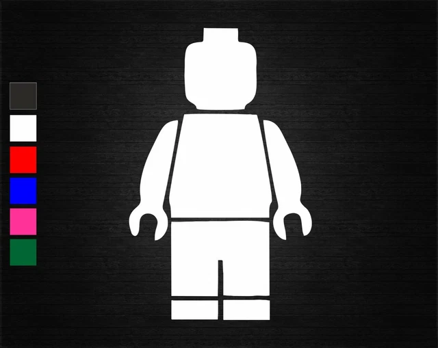 LEGO MAN SILHOUETTE Vinyl Decal Sticker Car/Van/Wall/Window/Door/Laptop