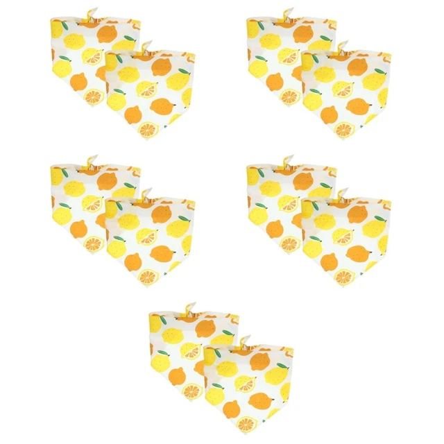 10 pcs Été Bandana Fruit Pattern Puppy Scarpe chien Kerchief Pet Triangle Bib