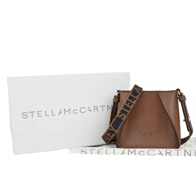 Stella McCartney Logo Mini Shoulder Bag Stella BrownMade in Italy 30KA155