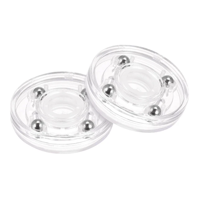 2" Giratorio Soporte con Bolas Rodamientos Lazy Susan Base, Transparente 2pzs