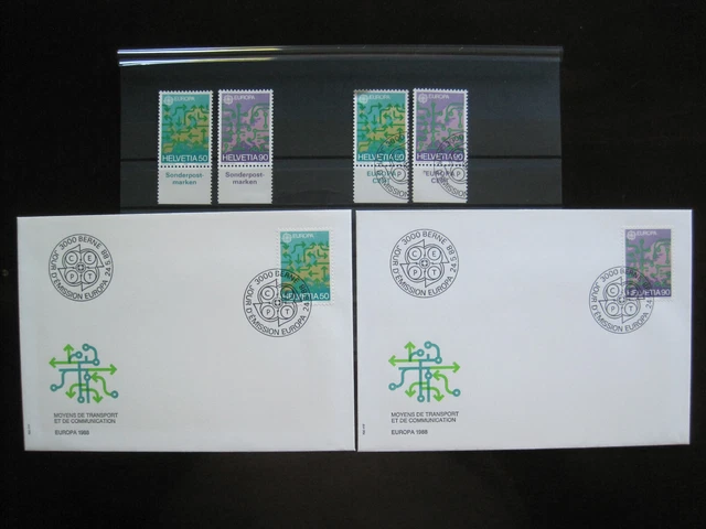 Schweiz MiNr. 1370-1371 postfrisch** + gestempelt + FDC  (GB 1271)