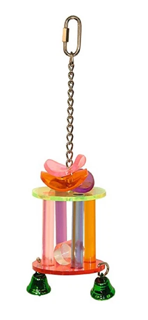Vogelspiegel-Spielzeug Mit Sitzstange & Glocke – Für Papageien, Sittiche, Nymphensittiche, Größe 7,87 X 16 Cm