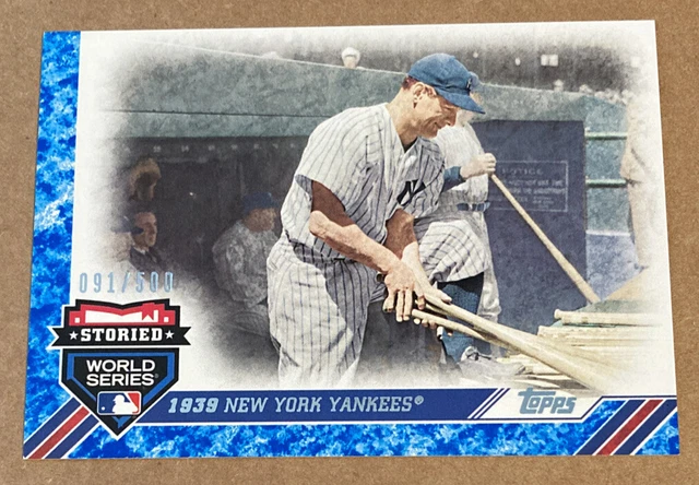Lou Gehrig 2017 Topps Storied World Series #SWS16 1939 BLUE PARALLEL #091/500