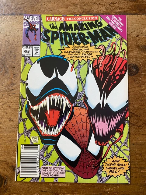 Amazing Spider-Man #363 Venom Carnage Marvel 1992 Comics NM Newsstand d