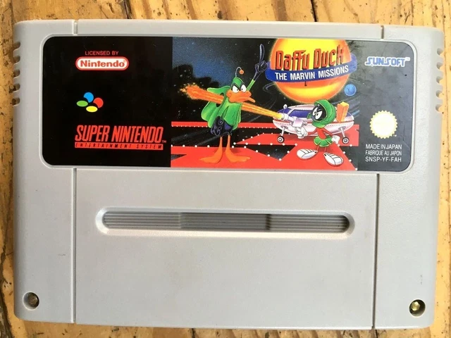 Cartouche Daffy Duck The Marvin Missions 100% Legit Super Nintendo Snes Pal Fah