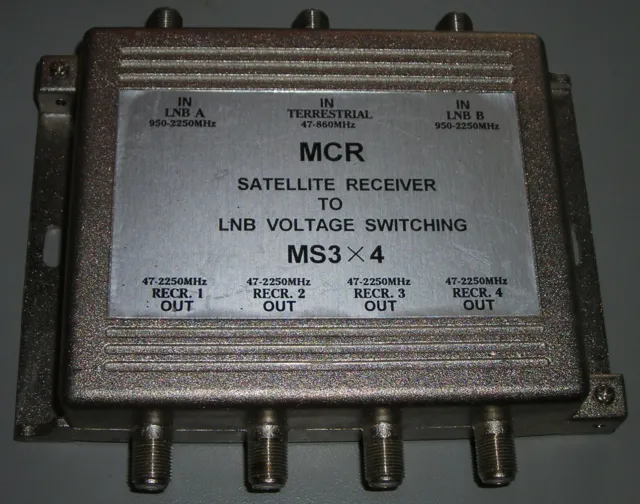 MCR MS3x4, 3 x 4 multi-commutateur 47 MHz-2250 MHz multi-commutateur satellite