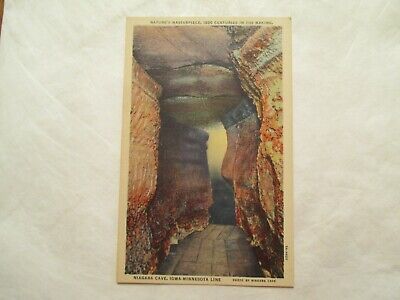Minnesota Postcard Niagara Cave Iowa IA MN Line MN