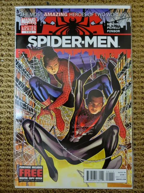 Spider-Men 1 First Print 1St Peter Parker & Miles Morales Nm Marvel Comics 2012