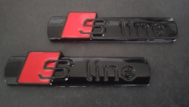 Emblemi Audi A1 Kit GB Nero Lucido - Loghi Anteriore/Posteriore E S Line Kit Loghi Nero Lucido - Foto 7