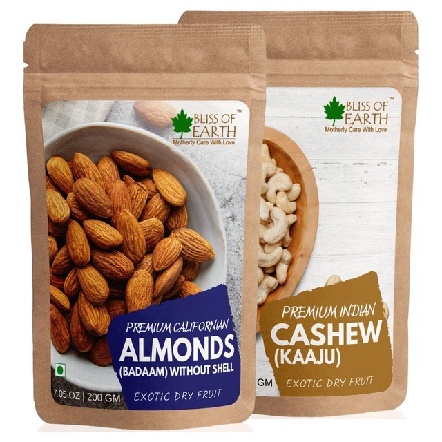 Californiina Mandorle Badam & Anacardi Kaaju per l'immunità migliore per regalo Diwali 200 g