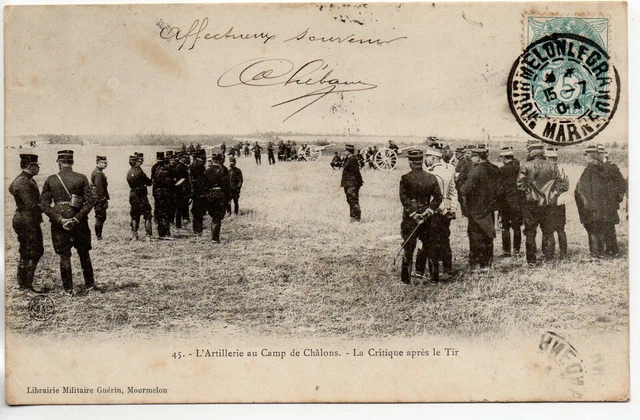 CHALONS SUR MARNE - Marne - CPA 51 - Vie Militaire Au camp - Critique apres tir