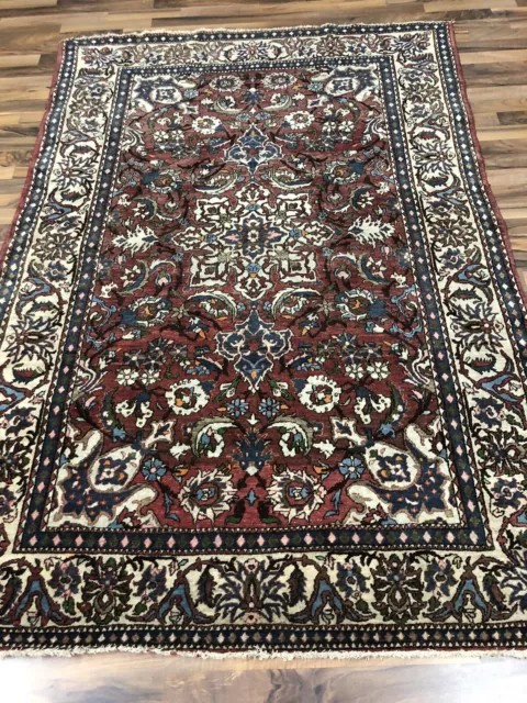✔ Isfahan | Mobarake | 142 x 204 | Handgeknüpft | Orientteppich | Carpet | Rug‼️