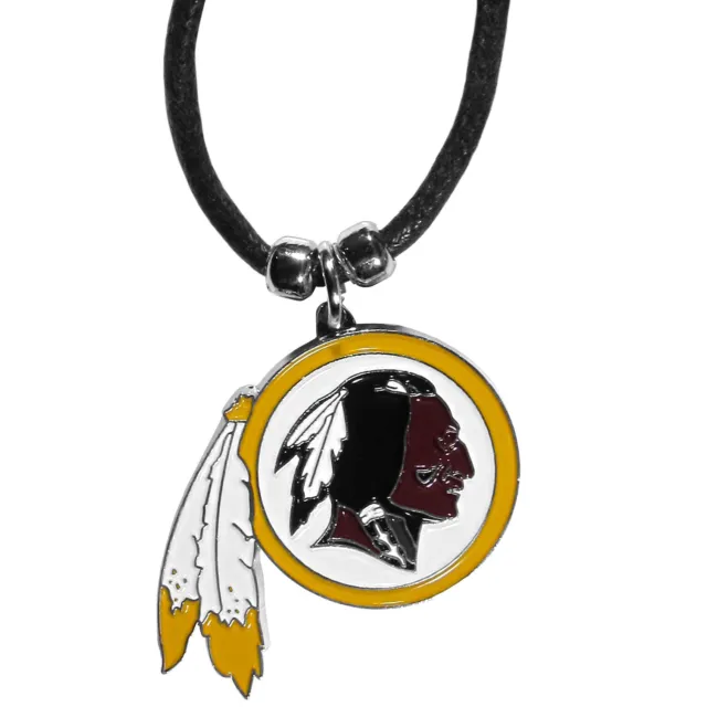 Washington Redskins Cord Necklace with Logo Charm NFL Football Licensed Jewelry