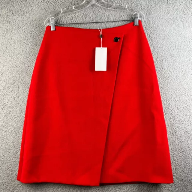 New Hugo Boss Wool Mix Asymmetric Wrap Skirt size 10