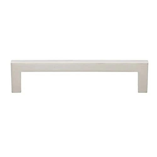 GlideRite Hardware 5 inch CC 21683-128-SN-25 Solid Square Slim Cabinet Bar Pu...