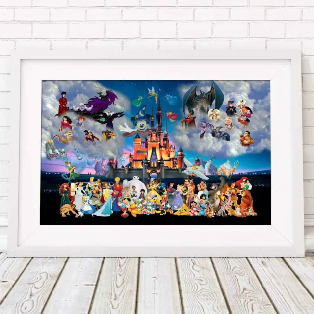 DISNEY CHARACTERS - Animation Poster Picture Print Sizes A5 to A0 *FREE DELIVERY