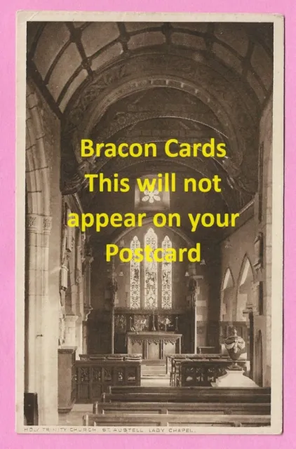[9573] Cornwall Sepia Postcard Holy Trinity Church St Austell Lady Chapel