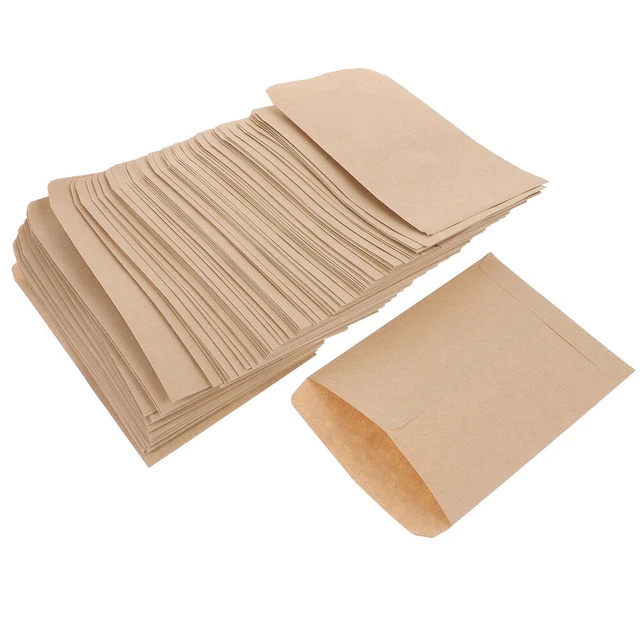 100Pcs Packets Storage Bags Kraft Paper Envelopes Saving