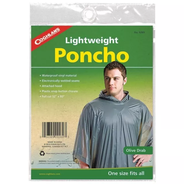 Coghlans 9269 Poncho - Olive Drab