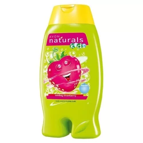 Avon Naturals Kids' Swirling Strawberry Body Wash & Bubble Bath - 250ml