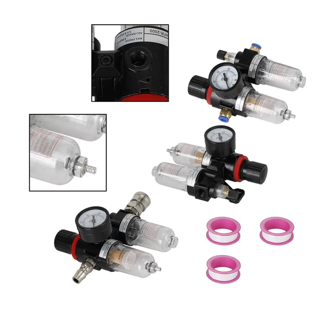 Air Compressor Filter Tool Plastic Reduce Valve Regulator Oil Water Separator