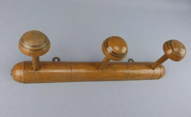 ANCIEN PORTE MANTEAUX 2 Pateres En Fer Et Bois Ecole Usine Atelier