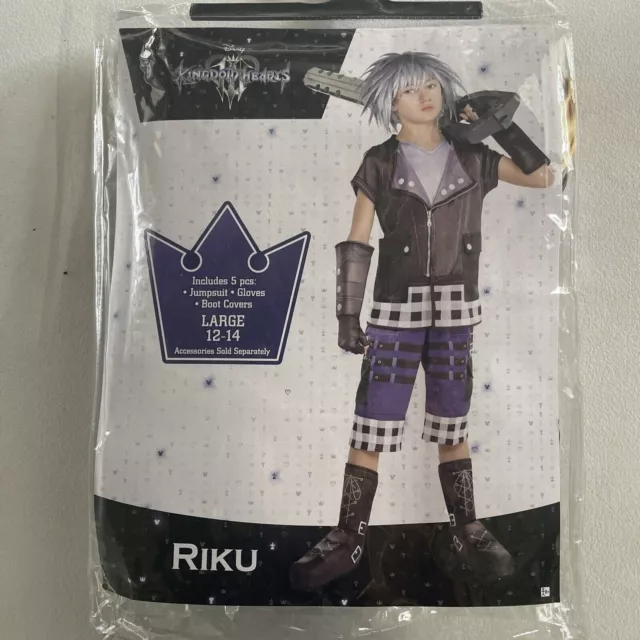 Kingdom Hearts Riku Uniform Anime Cosplay Costume halloween kids large 12-14