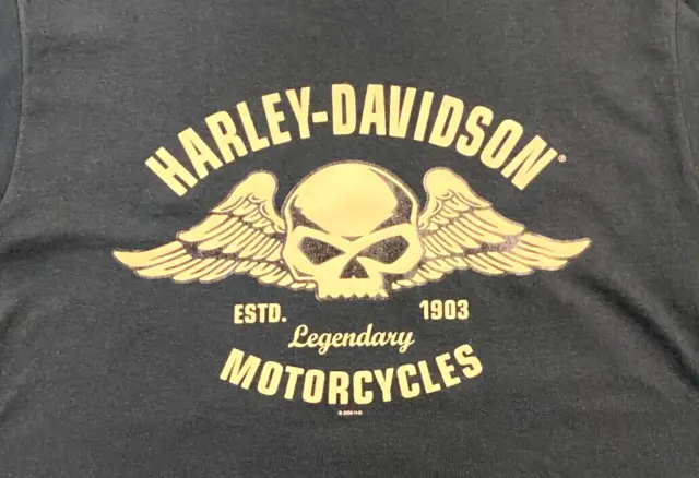 Harley-Davidson - HD Skull Wings Men's Small T-Shirt - Black  New with Tag