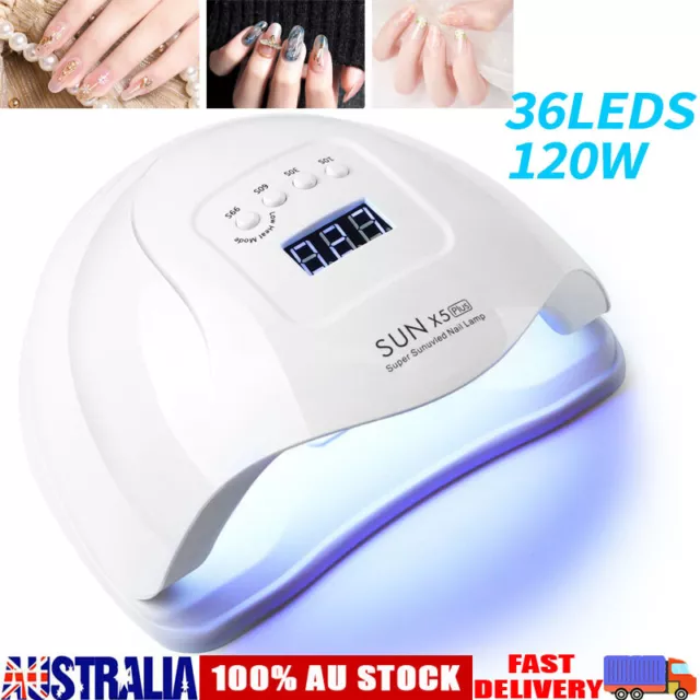 UV LED Light Nail Gel Polish Dryer Lamp 120W SUN X5 PLUS Manicure Curing Machine