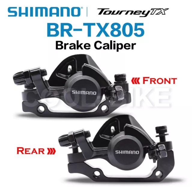 Shimano Tourney BR TX805 Disc Brake Calipers with Resin Pads M375 for MTB Bikes