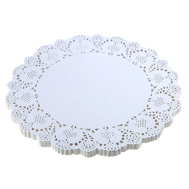 12.5 Inch Round White Paper Lace Doilies for Wedding Table Decorations...