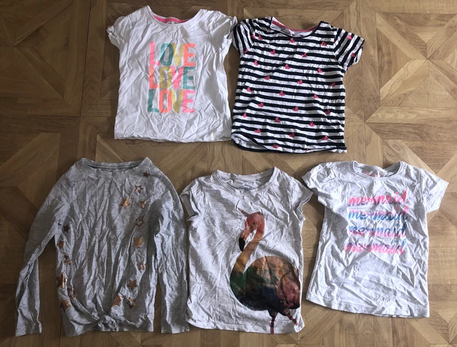 Maglietta vestiti top bambine bambini età 6 Next fenicottero A7