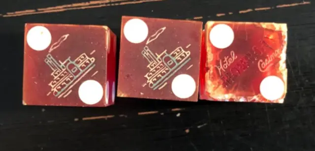 Vintage Casino Dice, from the Showboat casino on the Las Vegas Strip  1950’s