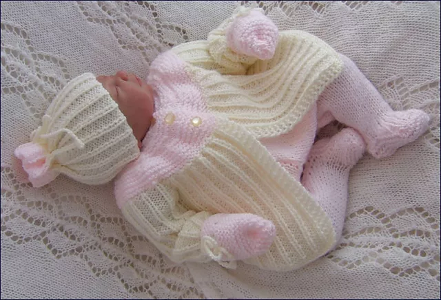 Baby Knitting Patterns Dk 8 Chloe Girls Or Reborn Dolls Precious Newborn Knits