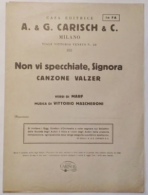 1932 c.a Il cuore sogna Musica Spartiti Stransky Canzone valzer di O 