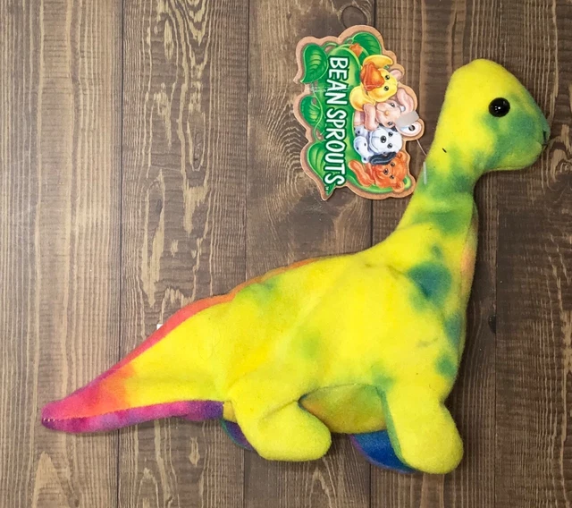 VINTAGE BEAN SPROUTS BRUNO Dinosaur 1990s Gift Innovations Beanie Bag w
