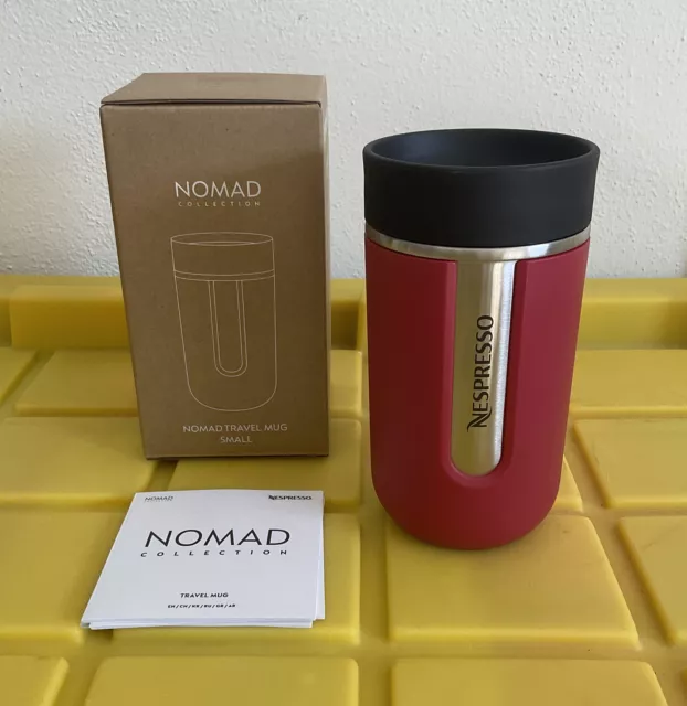Nespresso Nomad Small Travel Mug Raspberry Red 10 oz /300 mL Limited Edition NIB