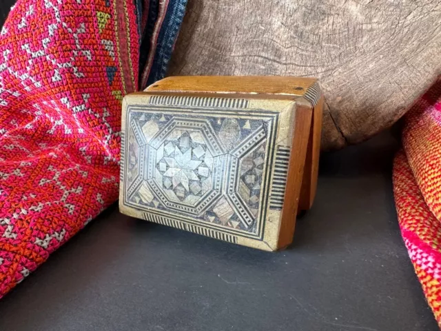 Old Middle Eastern Inlaid Wooden Box …beautiful collection and display piece