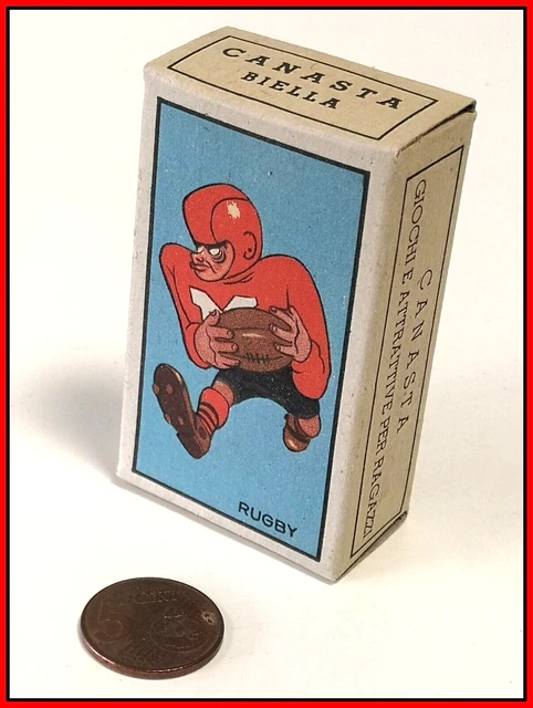 Scatole cartone vintage Old Advertising Pubblicita d'epoca Rugby sport
