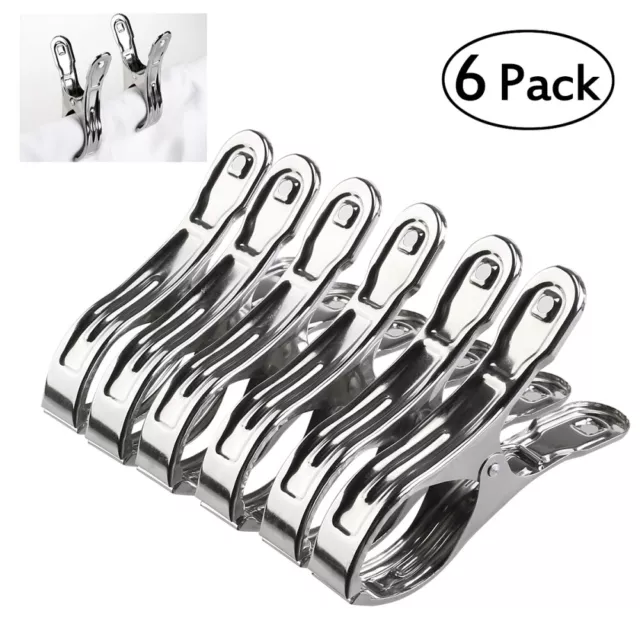 6PCS Handtuchhalter für Strandkörbe Handtuch Clips Edelstahl Waschen