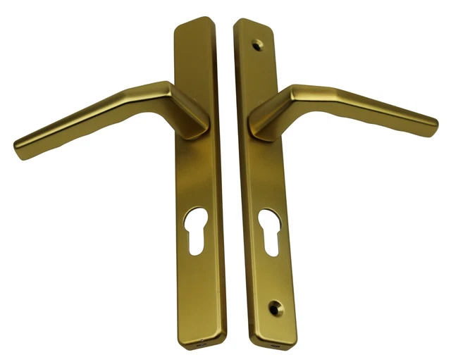 FERCO UPVC DOOR Handle 70mm Long Back Plate 200mm Fixing Gold 25.20
